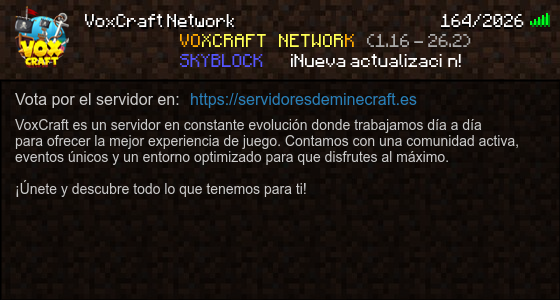 VoxCraft Network banner