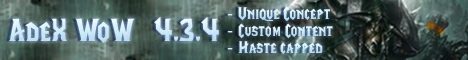 AdeX WoW 4.3.4 Cataclysm Unique Server banner