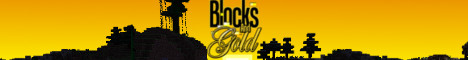 Blocks and Gold banner