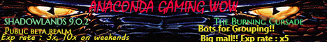 Anaconda WoW Gaming-ShadowLands-TBC banner