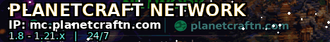PlanetCraft Network banner