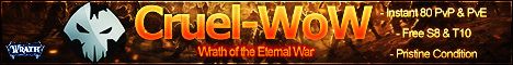 Cruel-WoW Instant 80 PvP PvE 335a banner