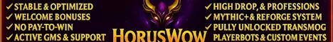 HorusWoW WotLK 3.3.5a banner