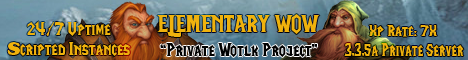 ELEMENTARYWOW 3.3.5a Private Wotlk Project banner