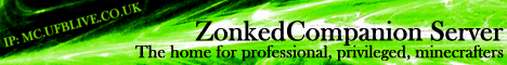 The ZonkedCompanion Redstone Server banner