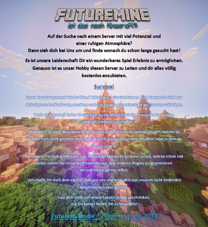 Futuremine Netzwerk [1.16.2] Mittelalter / Clan banner