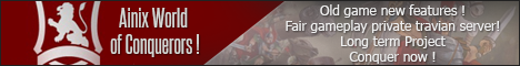 Ainix - private travian server banner