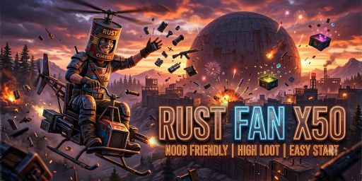 RUST FUNs x50-x100 LOOT+ ДЛЯ НОВИЧКОВ banner