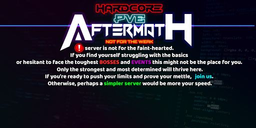 AFTERMATH 10x+ TRUE PVE HARDCORE|CUSTOM EVERYTHING|BESTNEW30X10 banner