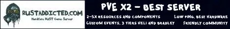 RustAddicted PVE 5X | QOL | EVENTS | Build banner
