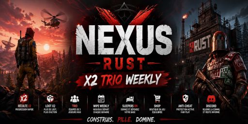 Nexus Rust #1 — Vanilla 2x (Solo/Duo/Trio) banner