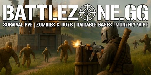 BattleZone.gg — Survival PvE | Zombies/Bots | Skills | Raidab banner