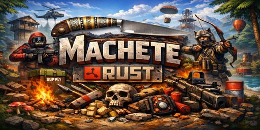 Machete Rust I Fast recicle I+Loot I 5 min.Crates I Bases raid banner