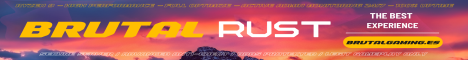 BRUTAL RUST | PVE | EVENTS-ZOMBIES-BUILDING | MONTHLY banner