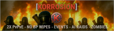 KORROSION 2X PvPvE | No BP Wipes | Raidable Bases | Zombies banner