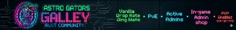 Astro Gators Galley [NEW] [PVE w/PVP POI's] [Vanilla] banner