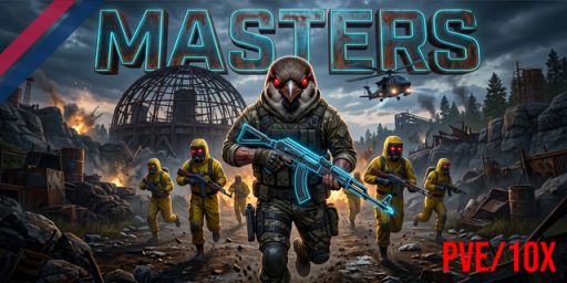 [US] MASTERS | 10X PVE++ | LEGENDARY WEAPONS | RAIDABLE BASES | banner