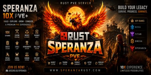 [EU] Speranza 10x Pve+|Custom Weapon|Gold Scrap|Bosses banner