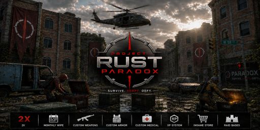 Project Rust Paradox | Hybrid PvE|2x|Kits|Events|Quests banner