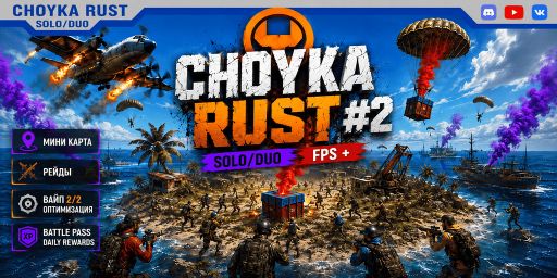 CHOYKA RUST №2[ONE GRID] [X2] SMALL MAP - FPS+67 banner