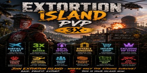 Extortion Island 3x Noob Friendly PVP banner