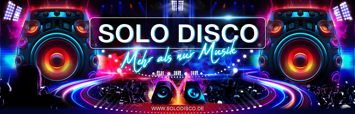 ♪♬ ♫ ▂▃▄▅▆▇█▓▒░ Solo Disco ░▒▓█▇▆▅▄▃▂ ♫ ♬ ♪ banner