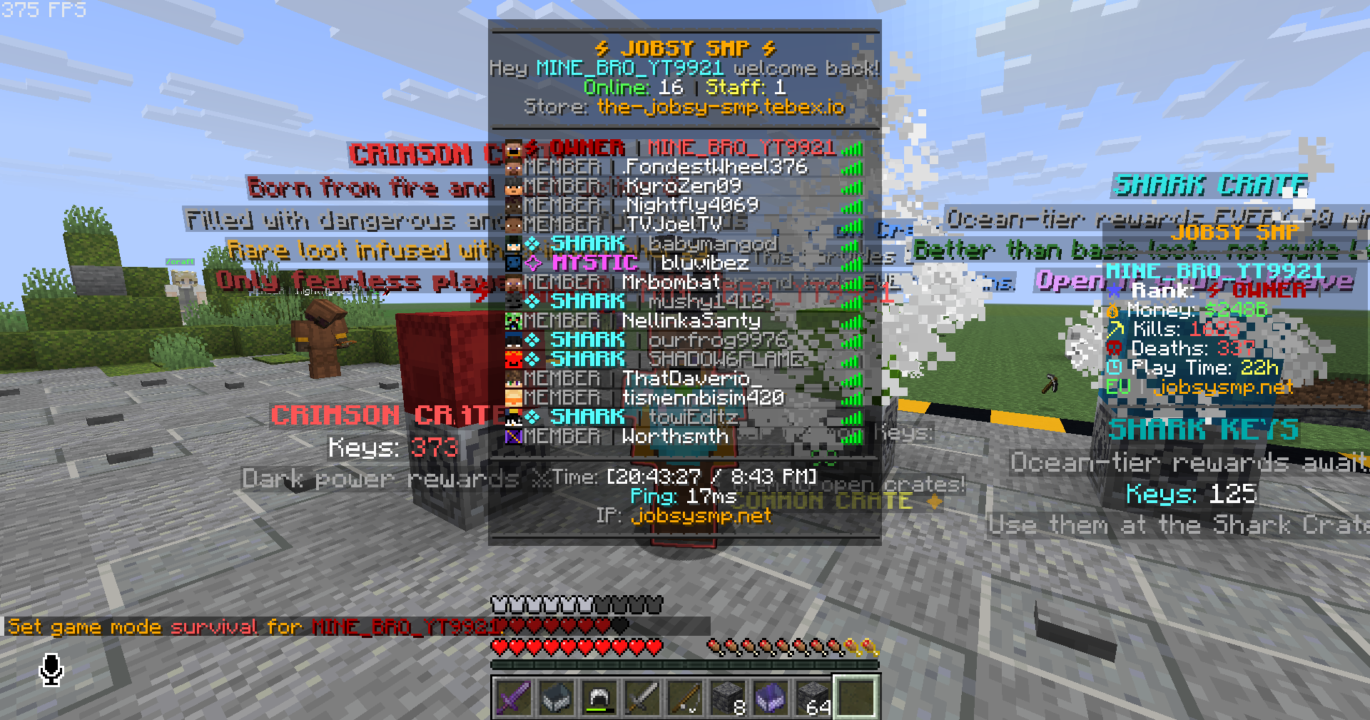 Jobsy SMP screenshot